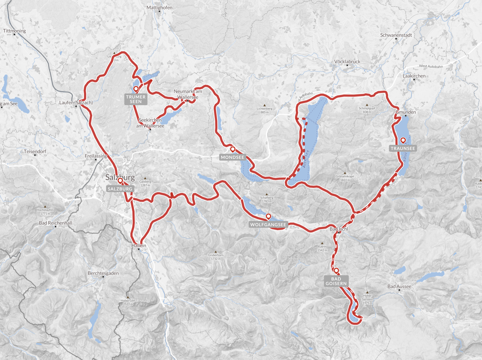 Sound of Music 8 dagar – karta
